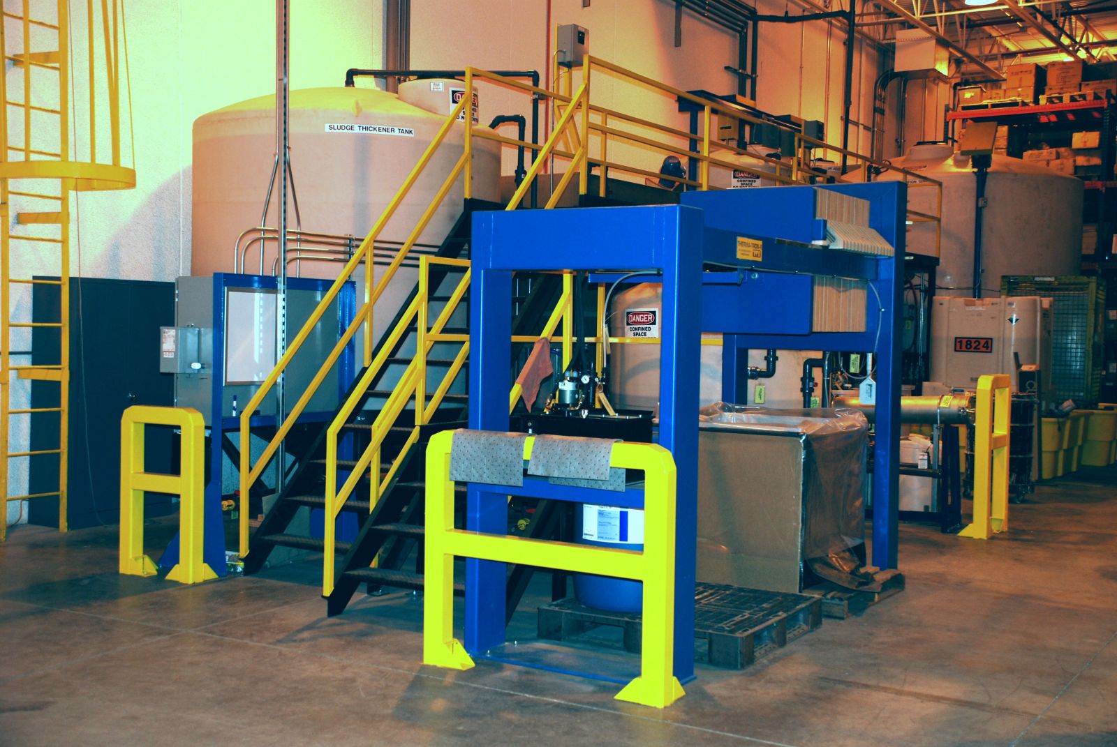 TTX Environmental wastewater treatment systems recycle cleaners, neutralize acids and alkalis, precipitate metals, detackify paints, clarify output water and concentrate solids for disposal. Systems can be operated on a batch or continuous basis, depending on volume.